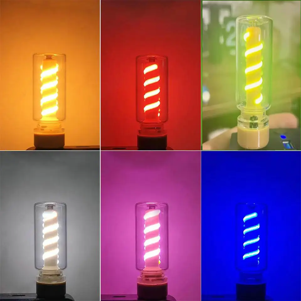 LED USB vlákno žiarovka žiarovka Warm žltá červená zelená modrá ružová biela DC5V Touch nastaviteľná jasnosť Nočné svetlo žiarovka ľahko prenáša
