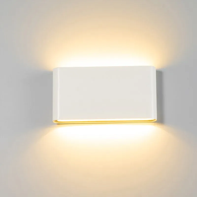 LED vonkajšia nástenná lampa IP65 nepremokavá záhradná záhrada Ailse Ailse Svetlo Svätý balkón Wall Lighting Lamp Alumimia Body 110V 220V