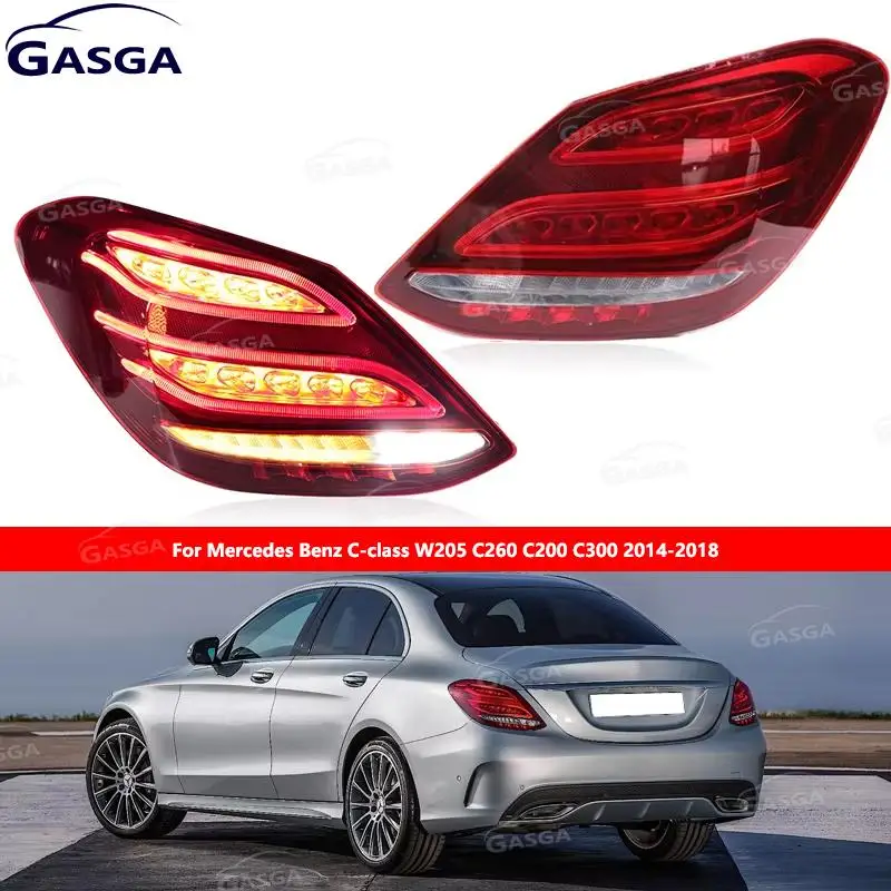 LED Zadné zadné svetlá pre Mercedes Benz C-Class W205 C260 C200 C300 2014-2018