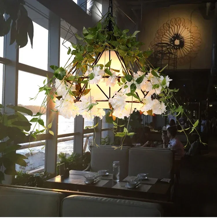 LED závesné svetlo zavesené svetlá lampa Záhradná rastlina Hudba bar Pastoračný štýl číry horúca hrnca obchod s pečená barová lampa svetlá pre izbu