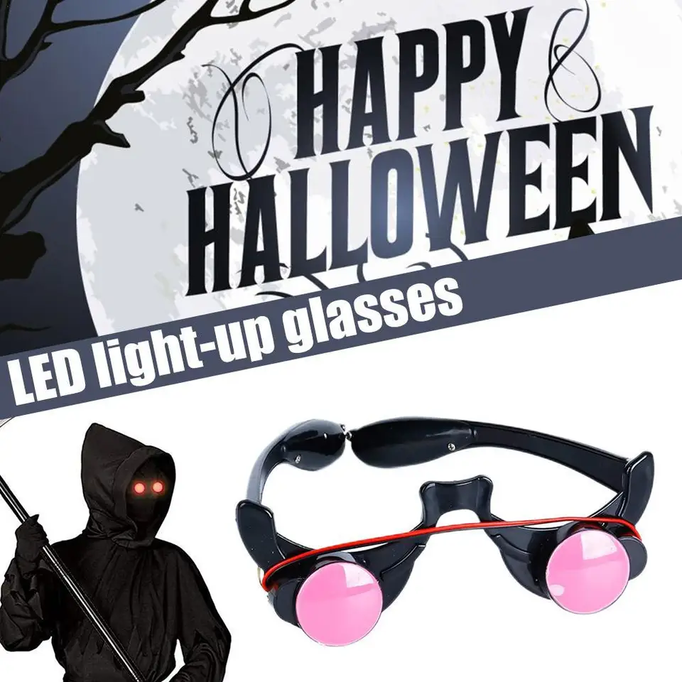 LED žiarivé žiariace okuliare červené oči okuliare na Halloween Party Cosplay anime doplnky večierok prop karneval maškaráda zdobia