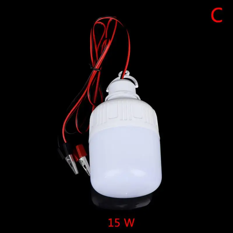 LED žiarovka DC 12V LED svetla LED žiarovka 5W 9W 15W 20W 30W 40W SPOT BURB NEVYHODNÁ LAMPA s aligátorovým sponou pre 12 napätia batérie