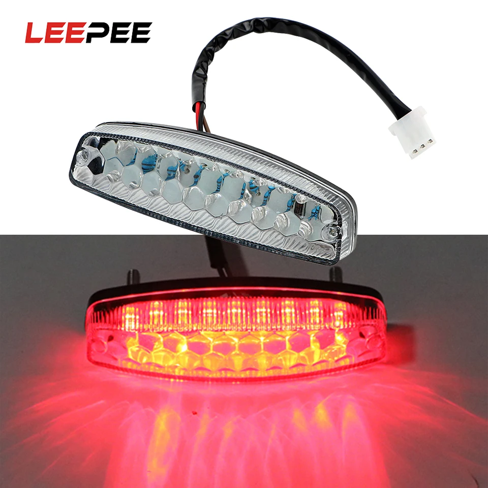 Leepee Moto Tail Brzdí LIVE LED Zadné svetlá Cafe Racer Indikátor lampa motocykla zadné svetlá 12V osvetlenie pre štvorkolievku ATV