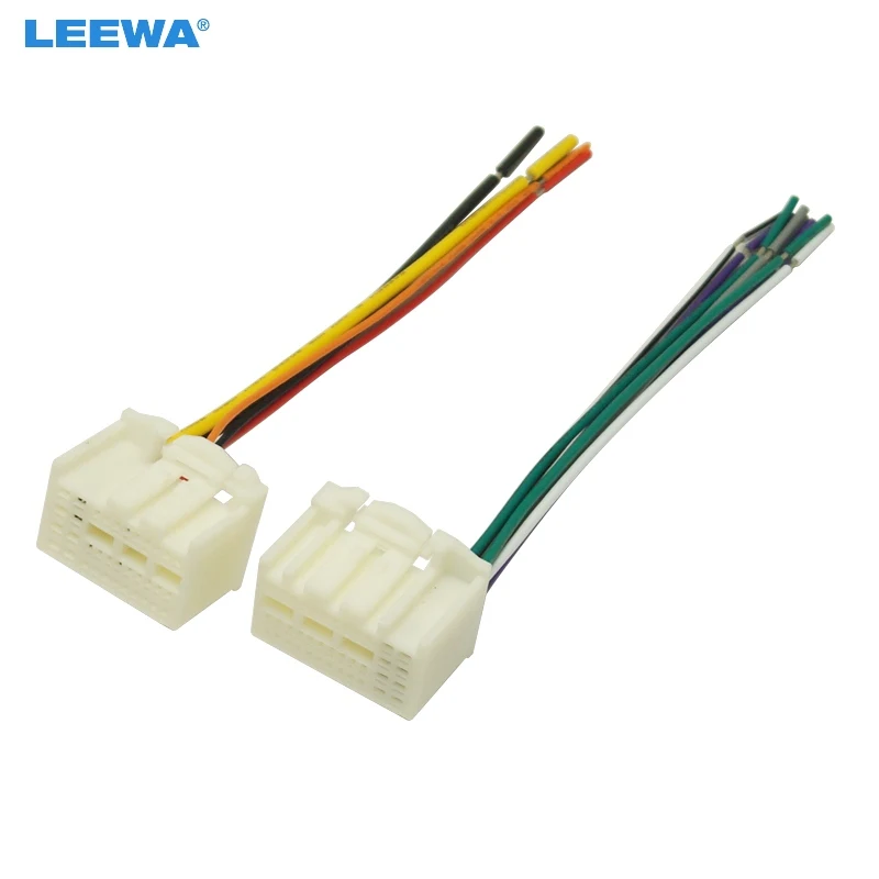 Leewa 35pin Car Stereo Wire Worness Connector Pru ​​v rádiu pre Kia K2/K3/K4/Elantra/Mistra/Tucson OEM Factory Radio Radio