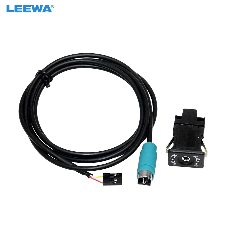 Leewa Audio USB USB AUX-in káblová zástrčka AUX Socket pre Alpine KCE-422I KCE236B AUX káblový kábelový adaptér #CA6808 #CA6808