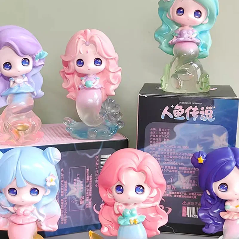 Legenda morskej panny slepé boxy hračky ručne vyrábané kawaii ozdoby akčná figúrka záhadné boxy Zberateľné dievčatá prekvapenie darček