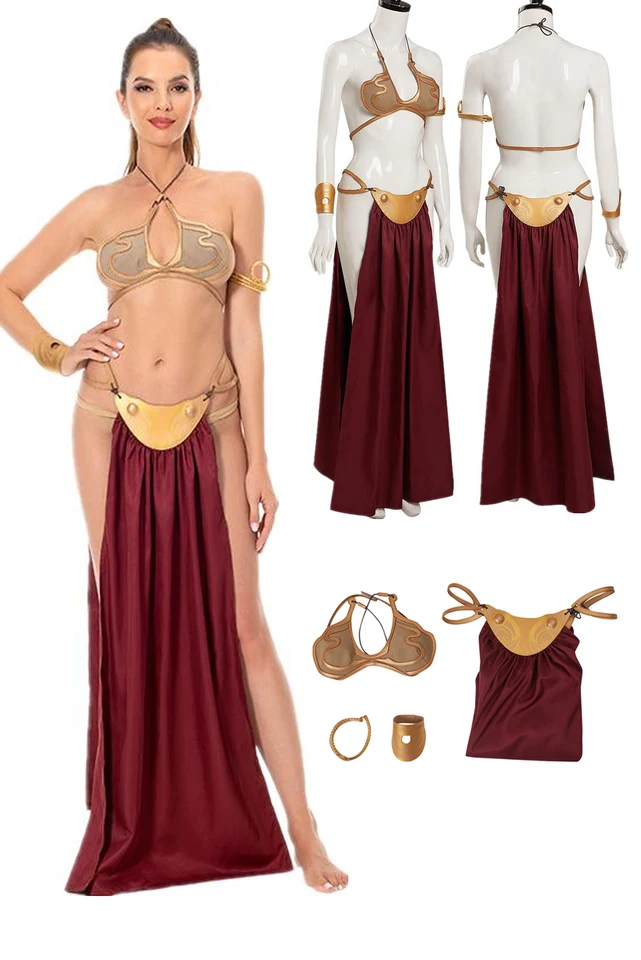 Leia princezná cosplay sexy otroky kostýmy kostým dám