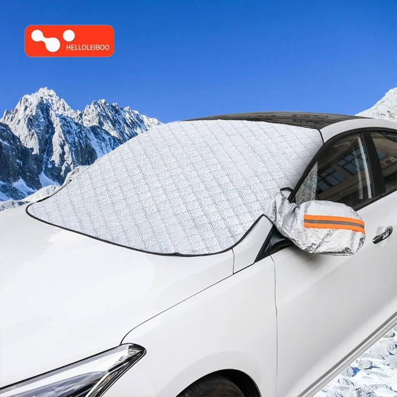 Leiboo auto čelné sklo Snow Anti-UV Shield Cover Cover predné okno Anti ľad Frost Outdoor Protection Cover pre všetky sezóny