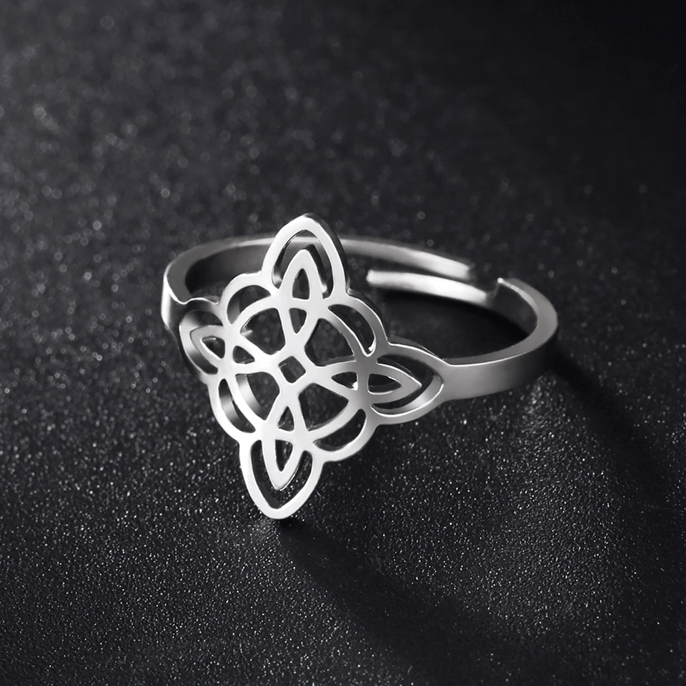 Lemegeton čarodejnícky prsteň pre ženy z nehrdzavejúcej ocele nastaviteľné prsty prsty Supernaturálne šperky doplnky Amulet Lucky Darček