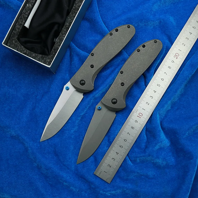 Lemifshe Prispôsobené 551 Copper Spacer 3D Titanium zliatina VG10 Mark 20cv Blade Camping Hunting Bag Tactical Tool Skladací nôž