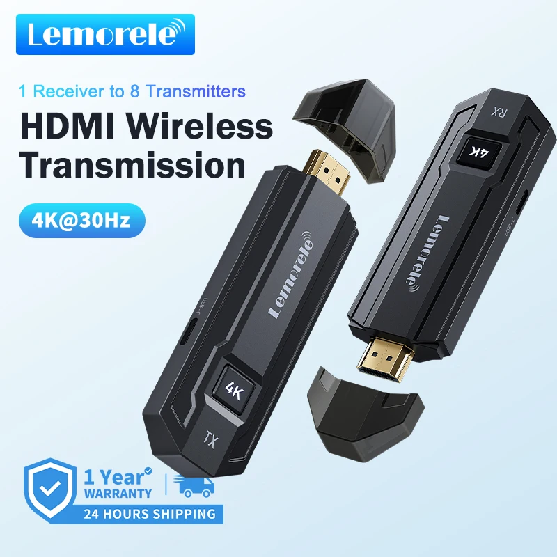 LEMORE P50 4K HDMI Wireless Consmitter and Realy Kit HDMI Extender na monitorovanie projektora HDTV pre PC Camera Xbox Live