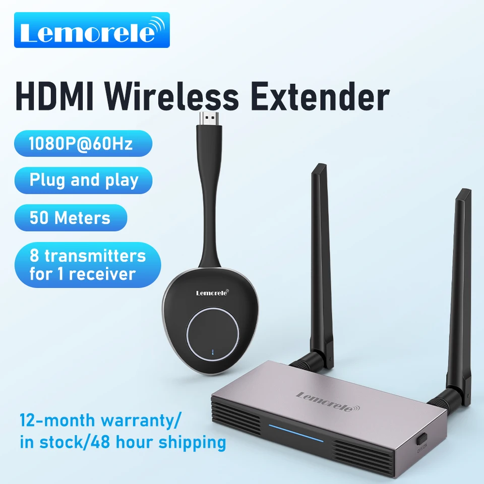 Lemorele Wireless HDMI Perieter prijímač bezdrôtové video rozšírenie súpravy pre notebook projektor monitor televízne Stick Office Stretnutia