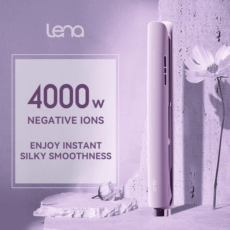 Lena Ln-H2 2-v-1 Poviarka a natáčanie 40 miliónov negatívnych iónov Mini Flat Iron Hair Styling Tool