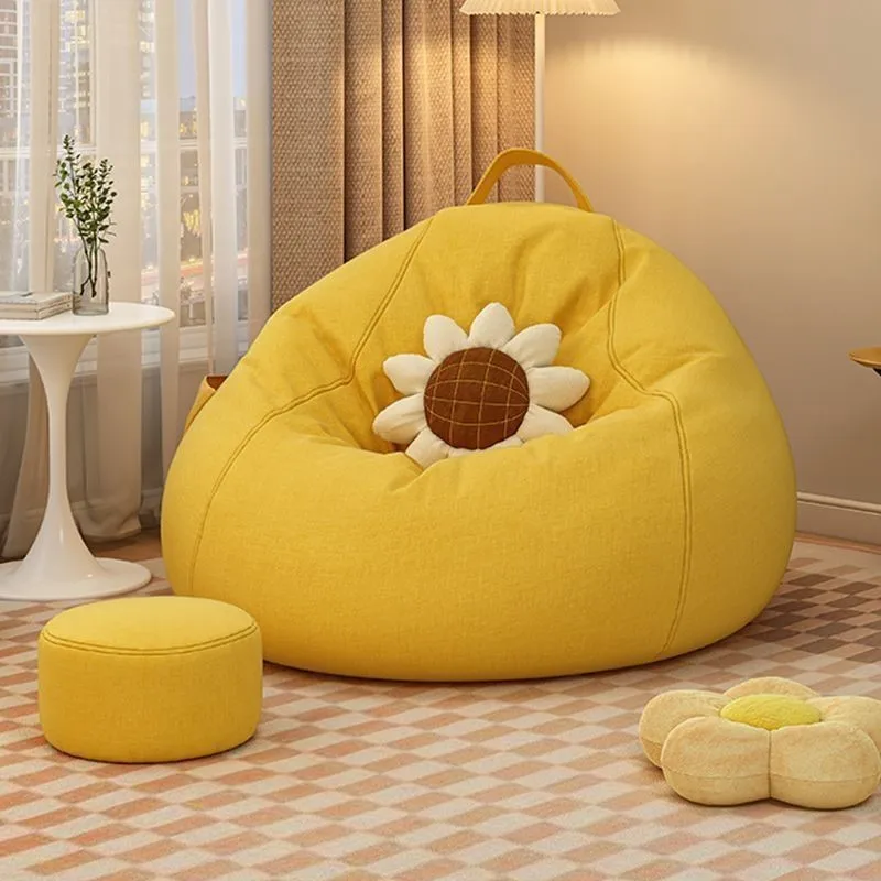 Lenivé stoličky na pohovky s pedálovým vankúšom podlahové podlahové bielizeň bielizeň sedadlo Bean Bag Pouf Puff Couch Leisure Tatami Obývacia izba domácnosť