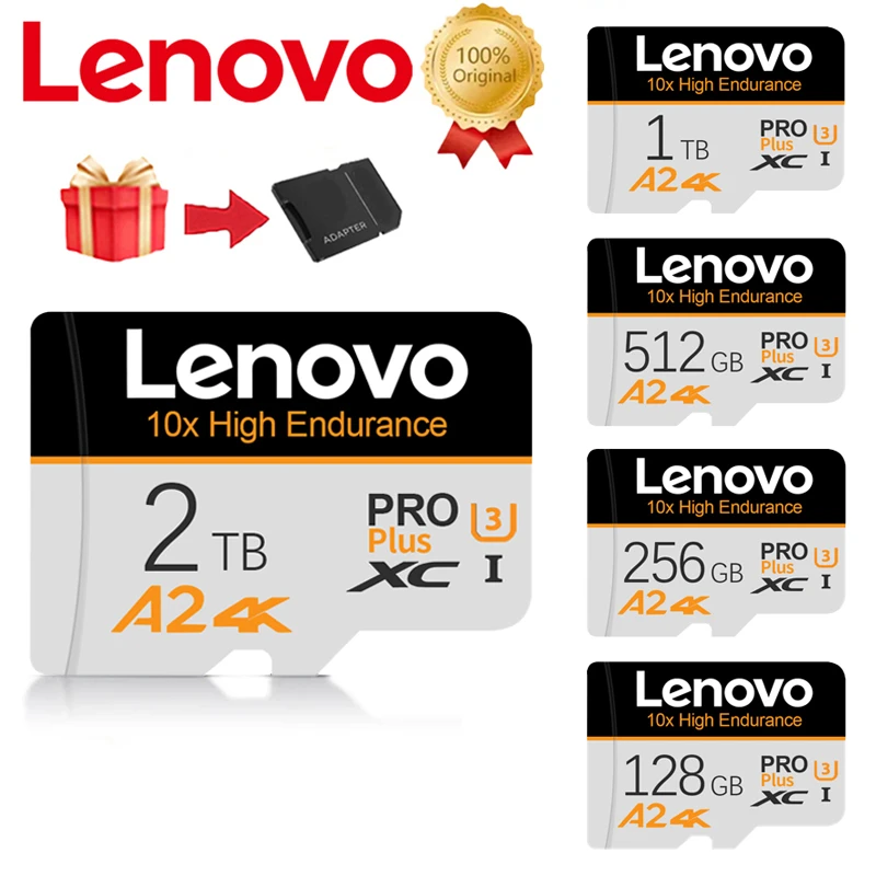 Lenovo 2TB SD Pamäťová karta 1TB 512 GB 256 GB A2 U3 Micro TF SD karta 128 GB Vysokorýchlostná MLC TF karta pre Nintendo Switch PS4 Games PC