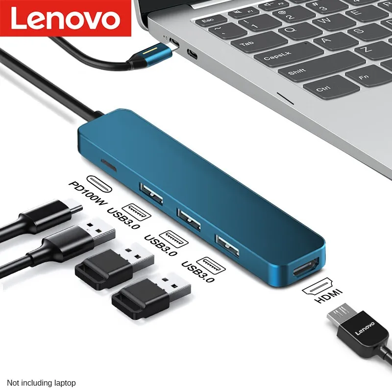 Lenovo Type-C Docking Docking Docking USB-C adaptér HDMI4K Projekcia obrazovky HD dekoncentrator prenosné príslušenstvo PD nabíjanie