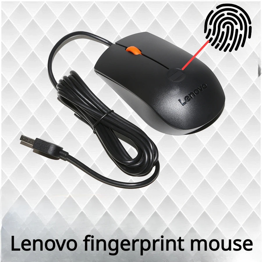 Lenovo USB káblové odtlačky prstov myš Muf1652 Heslo bezplatné súkromie