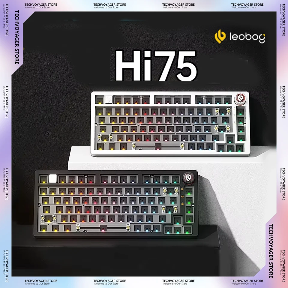 Leobog HI75 Mechanická klávesnica súprava 81Keys RGB podsvietenia zliatiny zliatiny HORDIC HALIMICKÁ ZLATIE Prispôsobenie klávesnice PC E-Sports Príslušenstvo