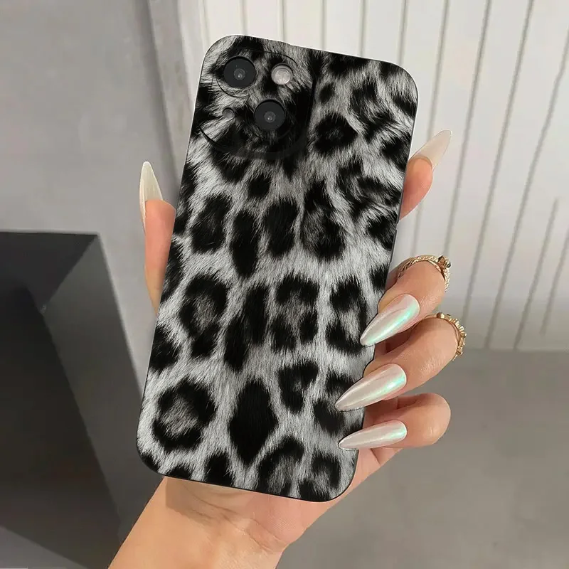 Leopard Tlač farebného maľovaného puzdra pre prípady Samsung A55 Galaxy A54 A53 A52 A35 A34 A33 S25 Ultra S24 Fe S23 S22 Plus S21