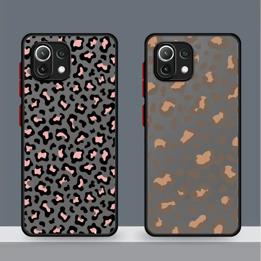 Leopard tlačený telefón pre puzdro pre Xiaomi Poco X3 Pro M5 M3 M5S X3 NFC GT X4 X5 PRO C40 C50 F3 C51 SOCKOPPROUD Soft Funda Case Case