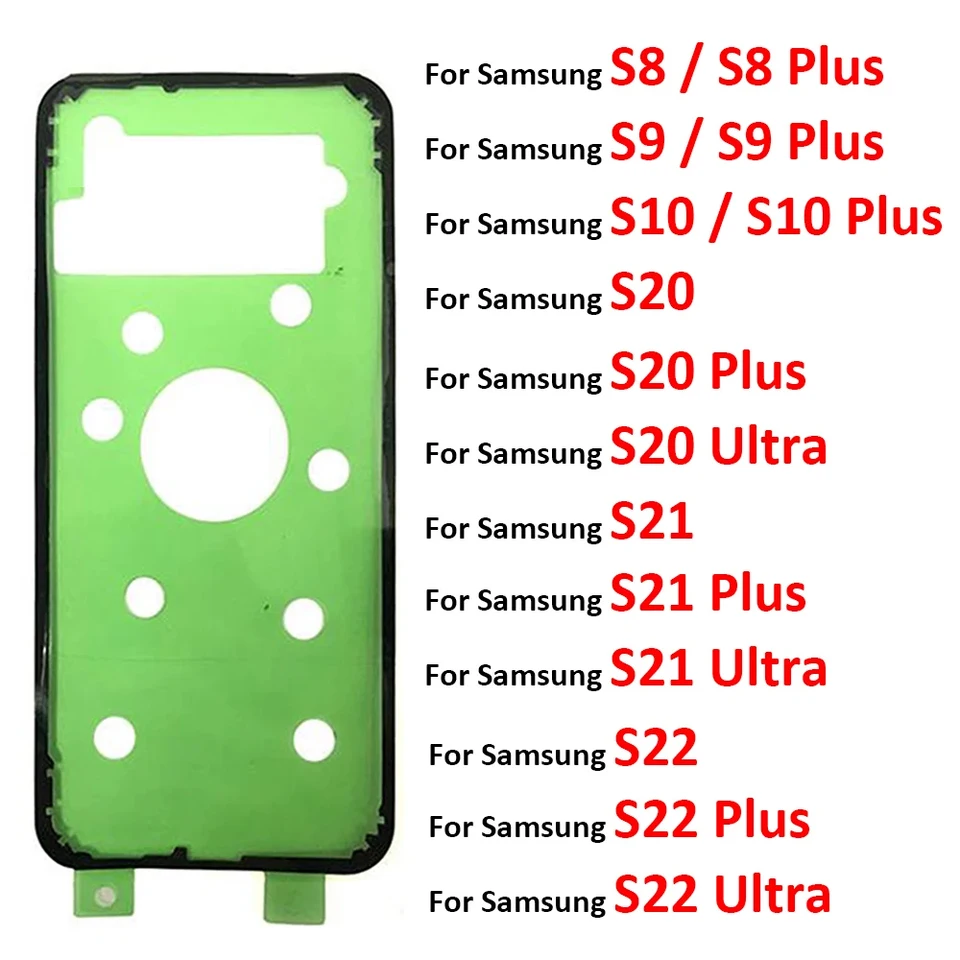 Lepidlo na zadnú batériu pre Samsung S8 S9 S10 S20 S21 S22 plus ultra Fe vodotesná nálepka zadného krytu