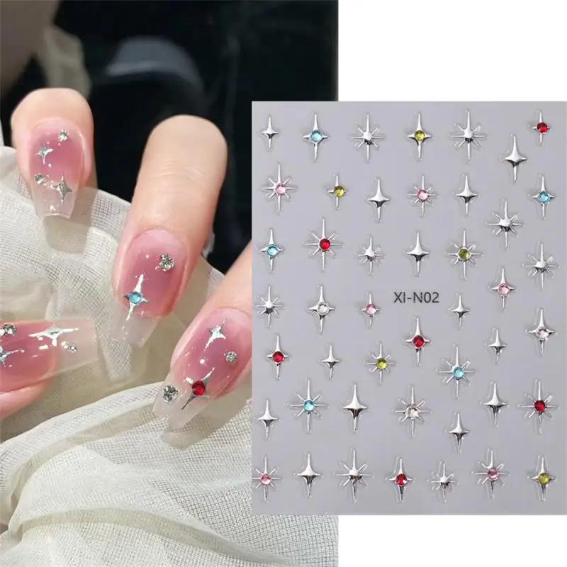 Lepidlá manikúrové nálepky Šumivú manikúru Hot Girl Starburst Star Health & Beauty Crystal Diamo jedinečný dizajn očarujúce