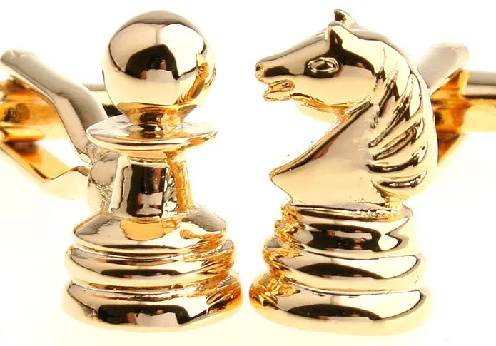 Lepton Chess Design Cufflinks Pánska košeľa Cuff Jewelry Classic Game Chess Cufflink pre muža