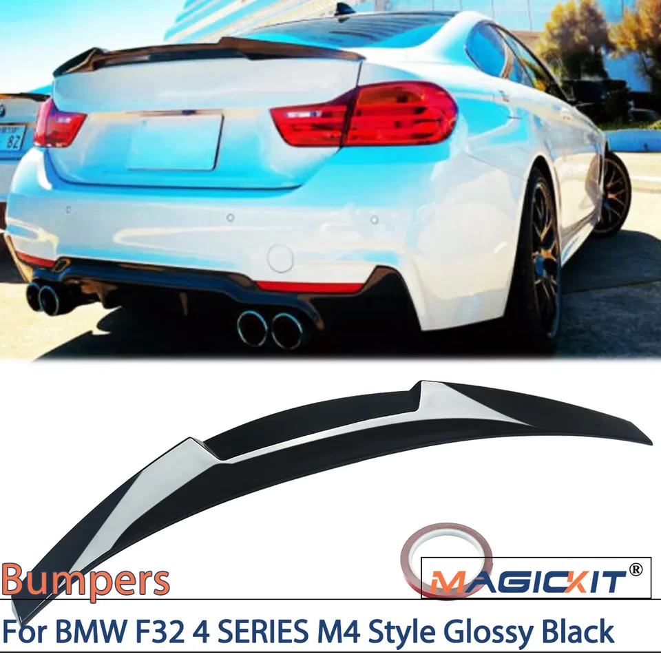 Lesklé čierne krídlo pery kmeňa PEP FITS 2013-20 BMW F32 4-sériu 2-dverové kupé M4 štýlové príslušenstvo