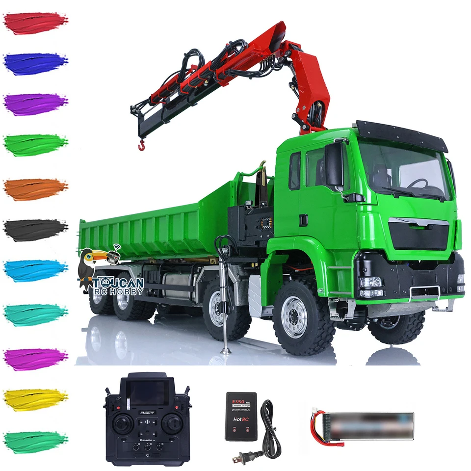 LESU 8*8 RC HYDRAULICKÝ DRUPH DRUCK 1/14 DOSTATOČNÉ CANTROL ROLL ON/OFF CRAND CRANAT CONTROL CONTROL SVETLO ZVUKOVÁ Hračka THZH1311