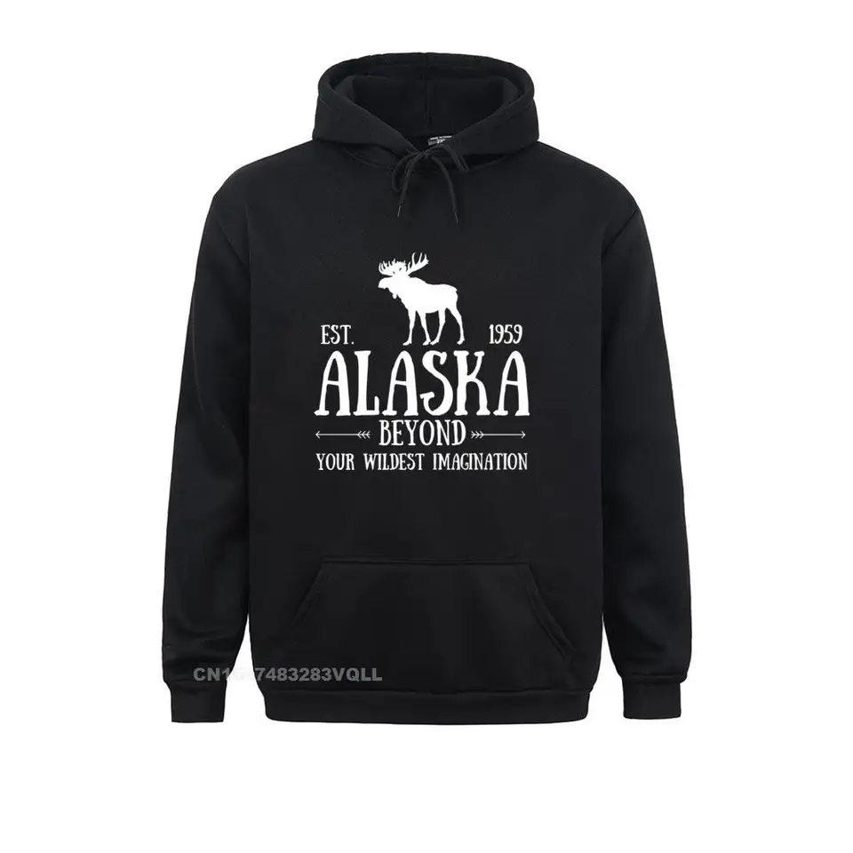 Letná losová aljaška mikina posledná hranica gotický dlhý rukáv s dlhým rukávom Harajuku Pullover Hoodies Classic Sportswears Student Mikiny