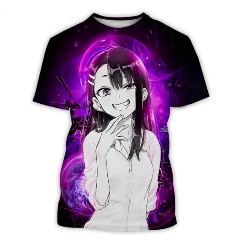 Letná módna muži a ženy Karikatúra Sexy postava Nagatoro 3D tlač Tričko Prispôsobené hip-hop hip-hop harajuku pouličné tričká Tops