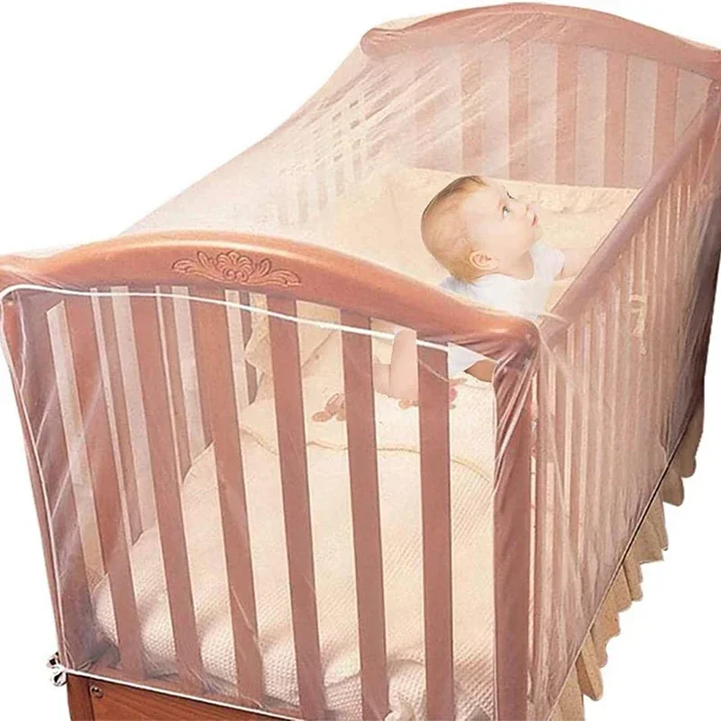 Letná postieľka komáre siete detská posteľ Anti-Mosquito White Meh Cover Four Seasons Univerzálne skladacia priedušná postieľka siete 135*60*90 cm