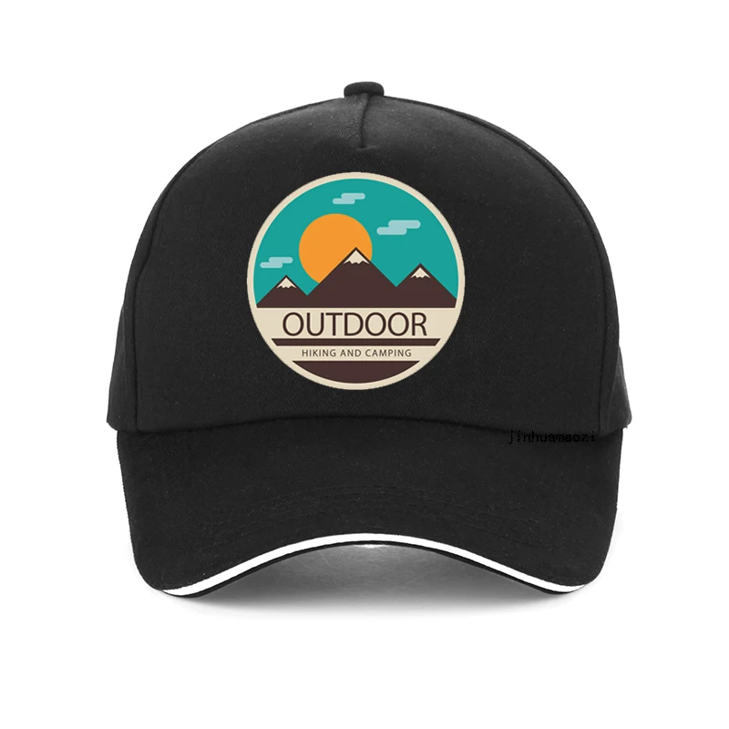Letná vonkajšia turistika a kempingová čiapka Unisex Cartoon Print Baseball Cap 100%bavlna vysokokvalitná nastaviteľná klobúk Snapback