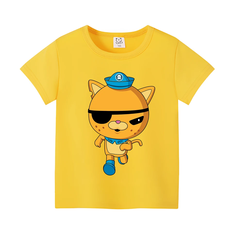 Letné detské tričko Octonauts Detské tričko Duck100% bavlnené topánky pre deti pre deti Winx 2024 Detské oblečenie Pikmin krátke rukávy
