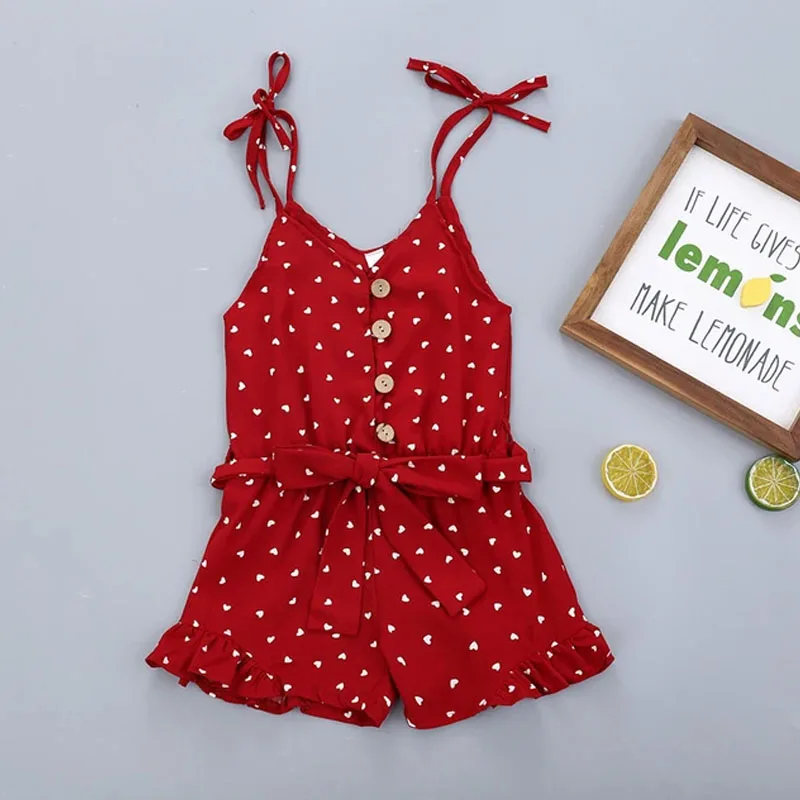 Letné dievčatko princezné šaty halter top módne dieťa dieťa dievčatá Polka dot comper kombinézy hierka plážové oblečenie 1-6 rokov