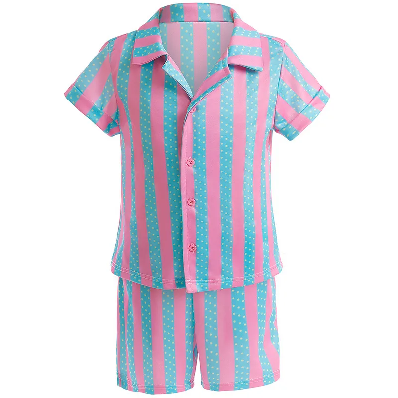 Letné filmy Ken Cosplay kostým pre deti pruhované párty Halloween Carnival Kids Baby Boys Performance Beach Wear