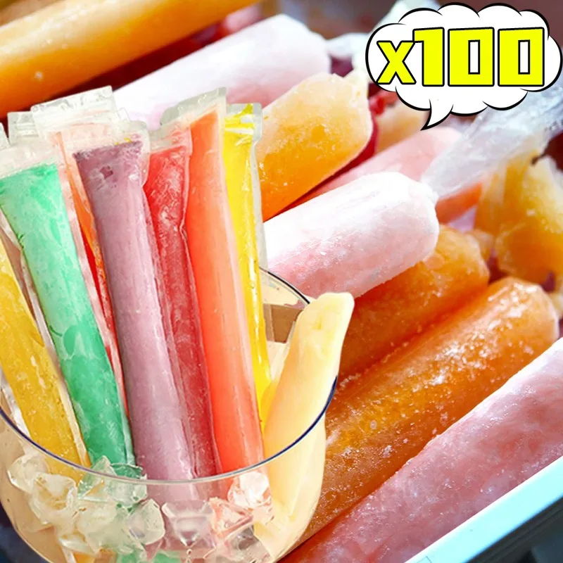Letné jednorazové priehľadné vrecká na zmrzlinu vrecká na zmrzlinu Icecream Juice Jogurt Chocolate Ice vrecká DIY kuchynské doplnky