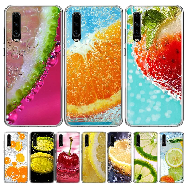 Letné ovocné melónové jahodové puzdro pre telefón pre Huawei P30 P20 P10 P50 P50 P40 Lite Mate 30 20 10 40 Pro Art Luxury Shell