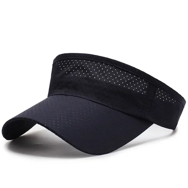 Letné priedušné vzduchové slnečné klobúky Men Ženy nastaviteľné Visor UV ochranu Top prázdny tuhý športový tenis bežec