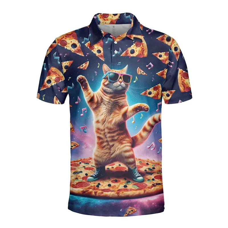 Letné príležitostné košele s krátkym rukávom Polovičky pre mužov Dámske 3D tlač Funny Cat Grafic Poliet Pánske pánske košele
