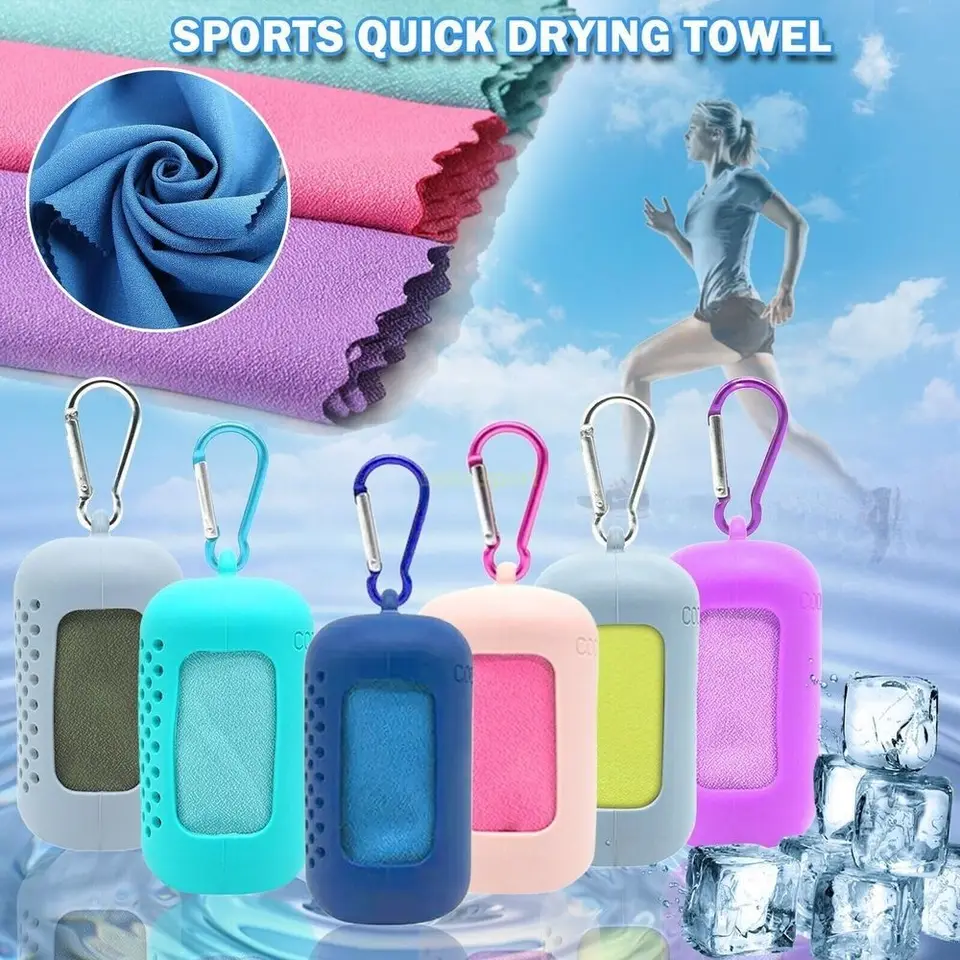 Letné rýchle suché fitness Cool uterák Outdoor Cold Šport prenosný športový chladiaci ľadový uterák