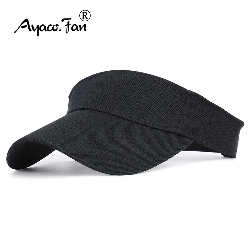 Letné slnečné klobúky Men ženy bavlna nastaviteľná vŕta UV ochrana Top prázdny Solid Sport Tennis Golf Running Sun Sorbreen Baseball Cap