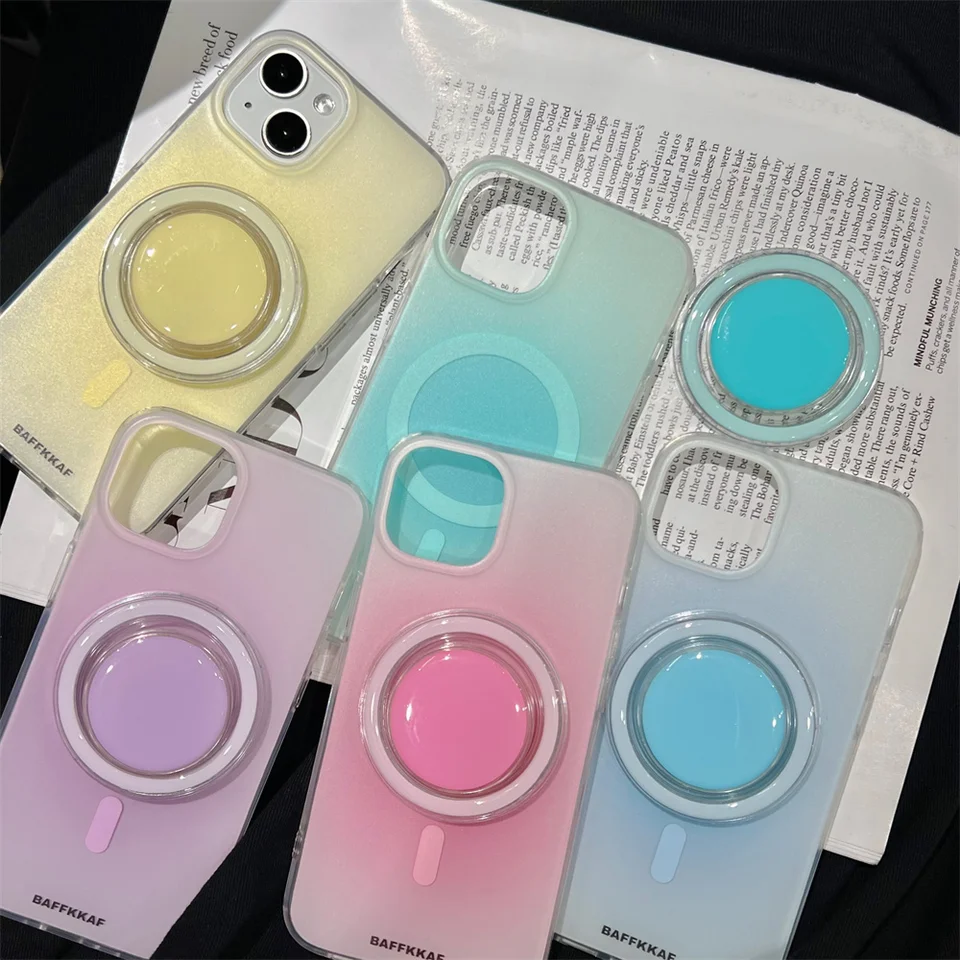 Letný gradient želé farebne skladateľný pre magnetický telefón GRIPTOK TOK TOK TOK TOK pre držiteľ bezdrôtového nabíjania iPhone