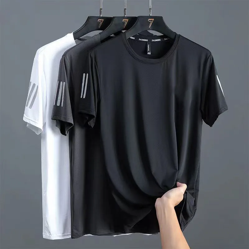 Leto harajuku retro športový štýl Pánske Pánske priedušné tričko Outdoor Casual Fashion Streetwear Men oblečenie z bieleho