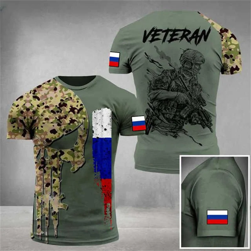 Leto Nové 3D Rusko vlajka Emblem Vytlačené tričko Rusko Coat of Arms Grafické tričká pre mužov harajuku módne krátke rukávy top