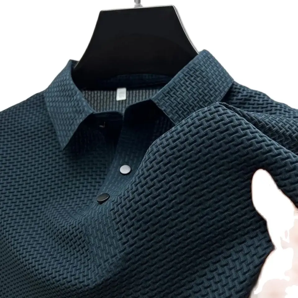 Leto Nové pánske tričko s krátkym rukávom Cool a priedušné polo tričko