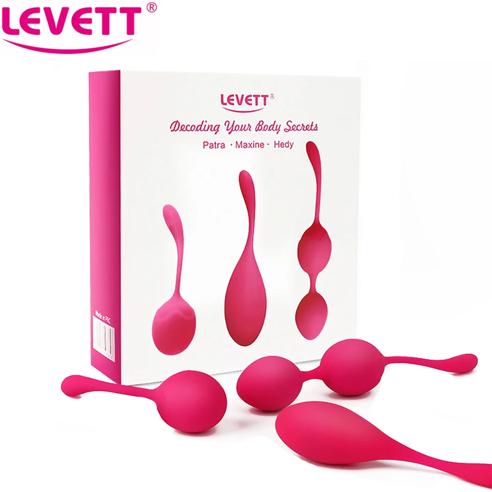 Levett Silikone Kegel Balls Ben Wa Ball Vaginálny utiahnutý cvičebný masér vajíčko Dospelý tréner páry sexuálne hračky Ženy sexshop femme