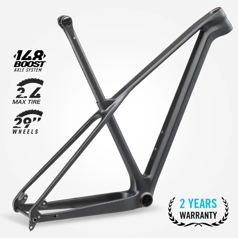 Lexon 29er Full uhlíkový rám UD matný bicykel Hardtail Boost 148*12 mm MTB Ultraght uhlíkový rám 15/16/19