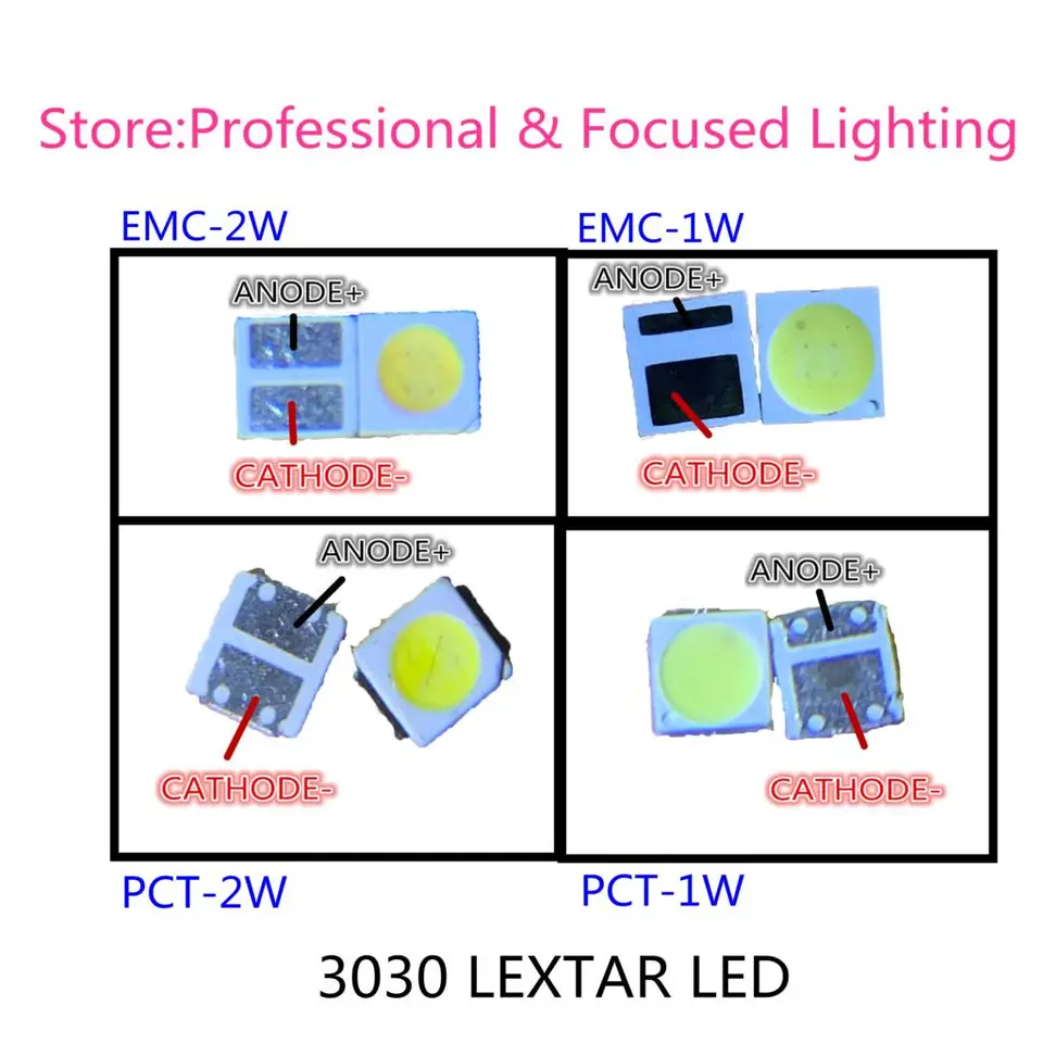 Lextar LED podsvietenia High-Power LED LED 1,5W 3030 3V Cool White 150-187LM PT30W45 V1 TV aplikácia 3030 SMD LED DIOD LEDAR 200KS