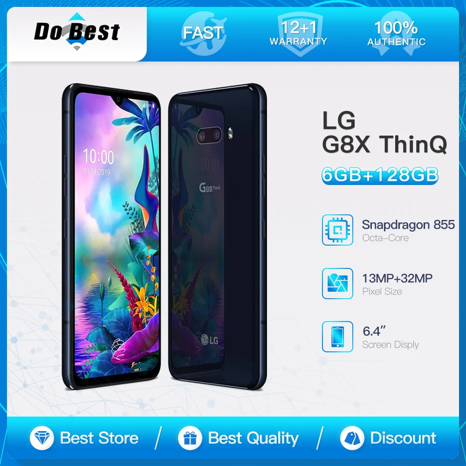 LG G8X Thinq G850UM 4G LTE Mobilný telefón Octa Core 6,4 